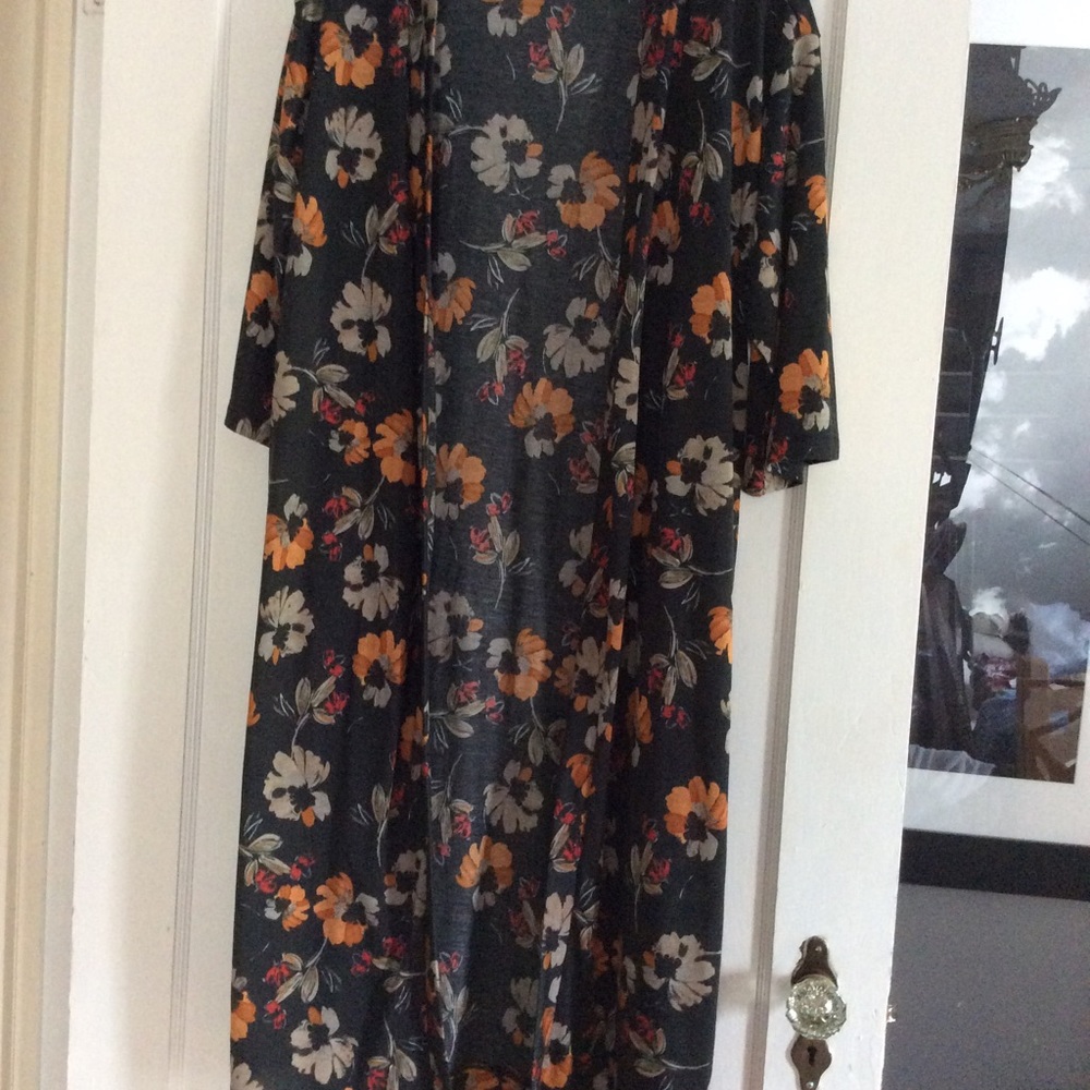 GU floral ladybug kimono robe style long cardigan. - Picture 10 of 15